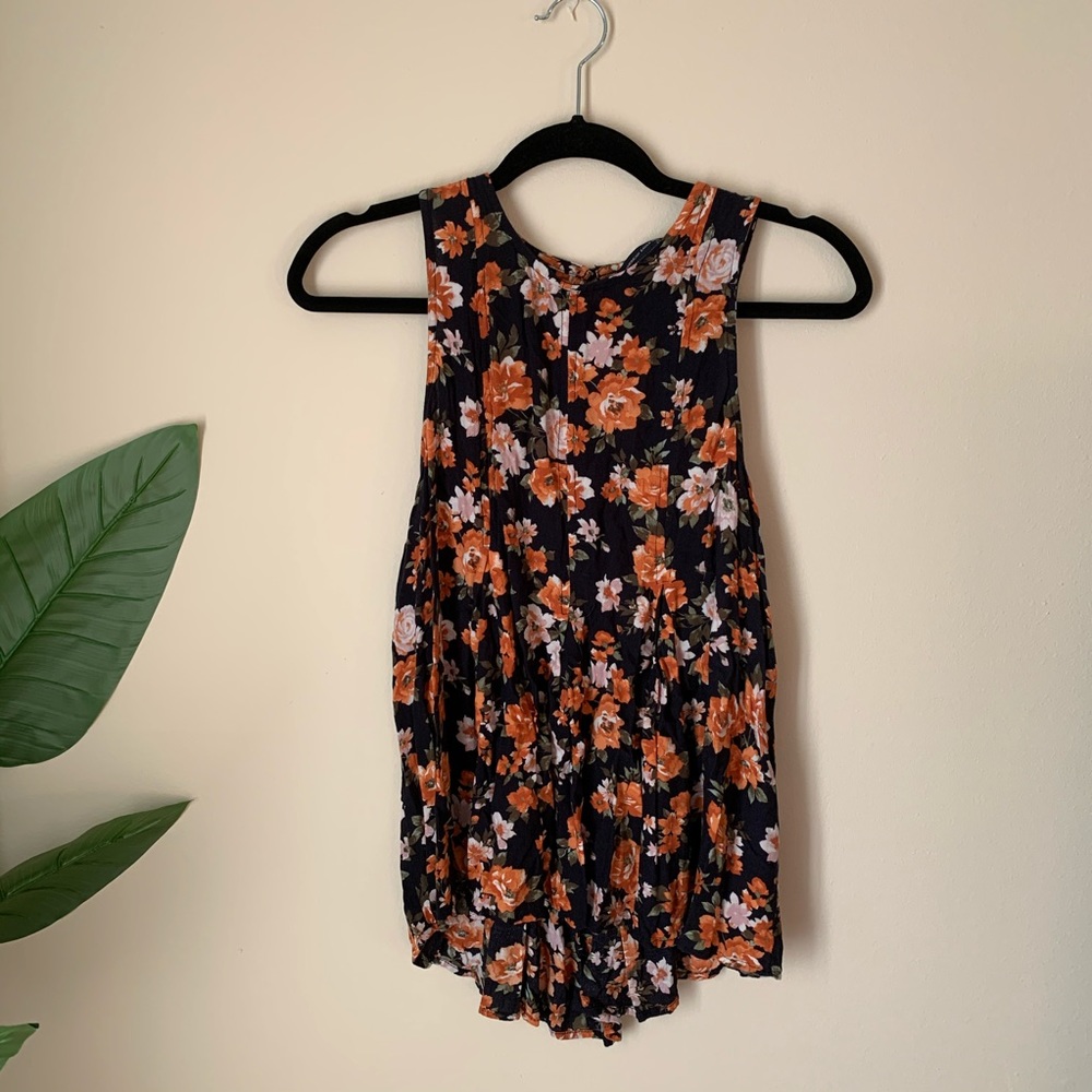 American eagle | Peplum Flowy floral tank top